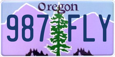 OR license plate 987FLY