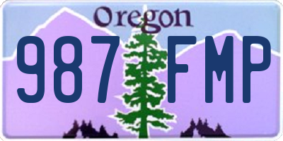 OR license plate 987FMP