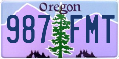 OR license plate 987FMT