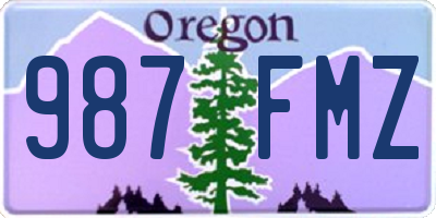 OR license plate 987FMZ