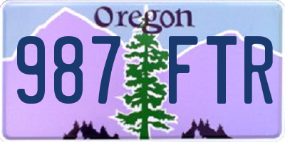 OR license plate 987FTR