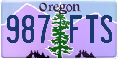 OR license plate 987FTS