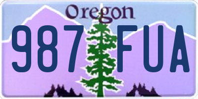 OR license plate 987FUA