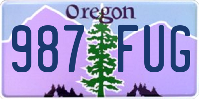OR license plate 987FUG