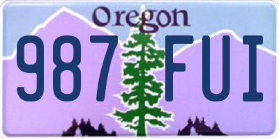 OR license plate 987FUI