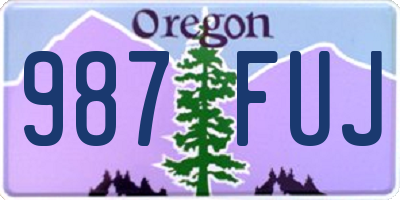 OR license plate 987FUJ