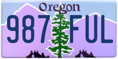 OR license plate 987FUL
