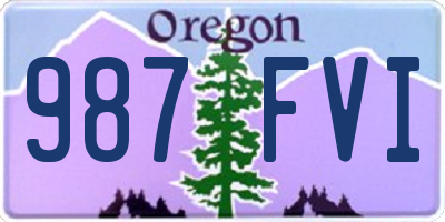 OR license plate 987FVI