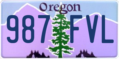 OR license plate 987FVL