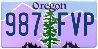 OR license plate 987FVP