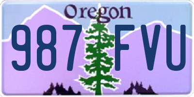 OR license plate 987FVU