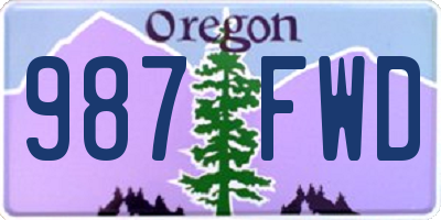 OR license plate 987FWD