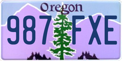OR license plate 987FXE
