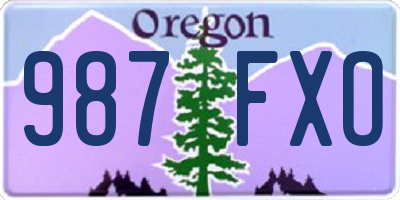OR license plate 987FXO
