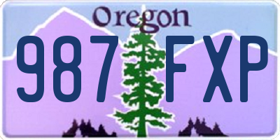 OR license plate 987FXP