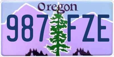 OR license plate 987FZE
