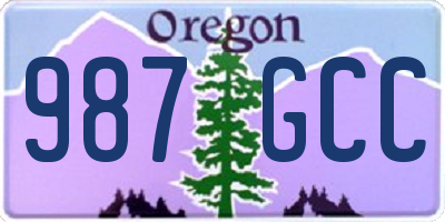OR license plate 987GCC