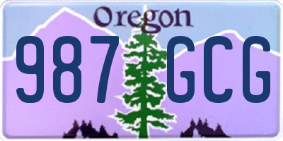 OR license plate 987GCG