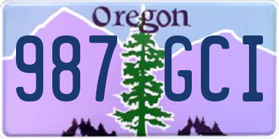 OR license plate 987GCI