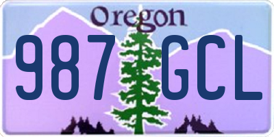 OR license plate 987GCL