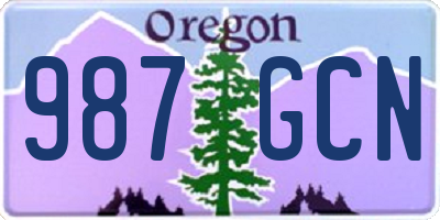 OR license plate 987GCN