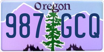 OR license plate 987GCQ