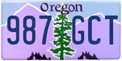 OR license plate 987GCT