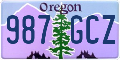 OR license plate 987GCZ