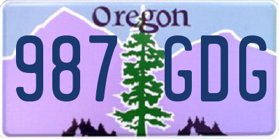 OR license plate 987GDG