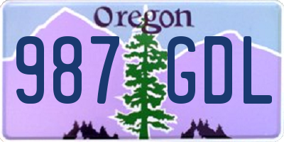 OR license plate 987GDL