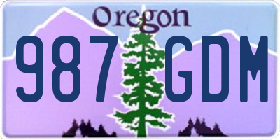 OR license plate 987GDM