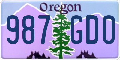 OR license plate 987GDO