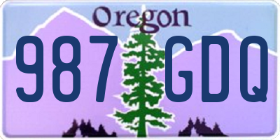 OR license plate 987GDQ