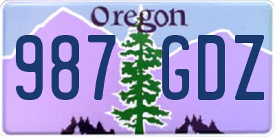 OR license plate 987GDZ