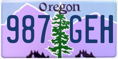 OR license plate 987GEH