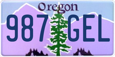 OR license plate 987GEL