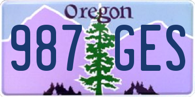 OR license plate 987GES