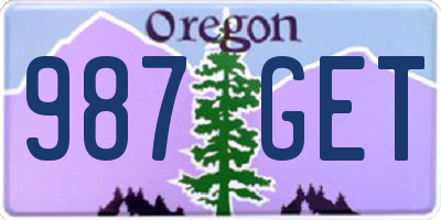 OR license plate 987GET