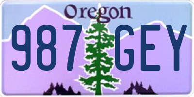 OR license plate 987GEY