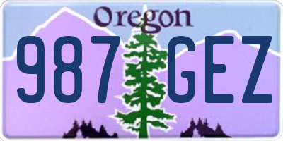 OR license plate 987GEZ