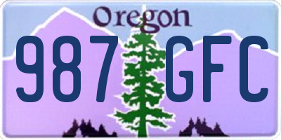 OR license plate 987GFC
