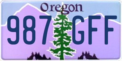 OR license plate 987GFF