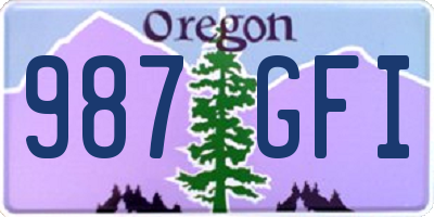 OR license plate 987GFI