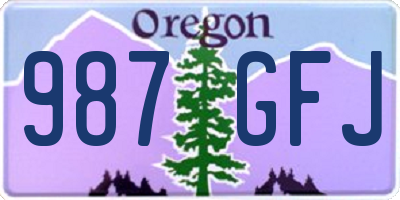 OR license plate 987GFJ