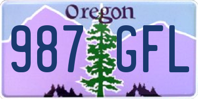 OR license plate 987GFL