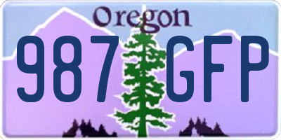 OR license plate 987GFP