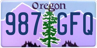 OR license plate 987GFQ