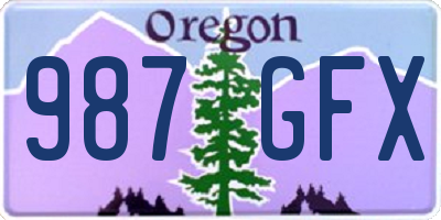 OR license plate 987GFX
