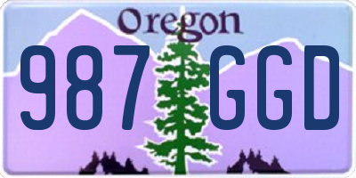 OR license plate 987GGD