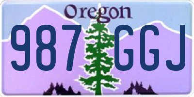 OR license plate 987GGJ